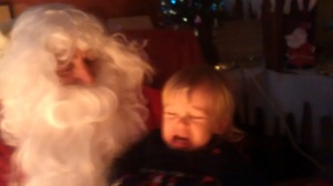 Our son didn't exactly hit it off with Santa straight away...